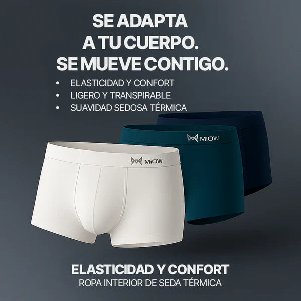 Cueca Premium Ice Boxer™ - Ropa interior premium de seda ultra cómoda, ideal para jornadas largas